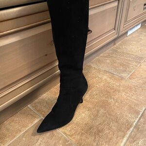 Black suede Kate Spade boots size 10